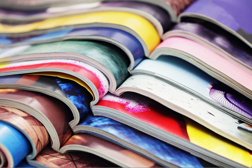 multiple magazine spread