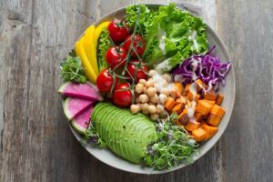 healthy meal with vegetables