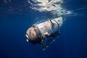 Submarine in the ocean