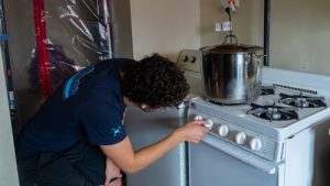 cooking on a stove