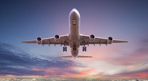 Airplane flying