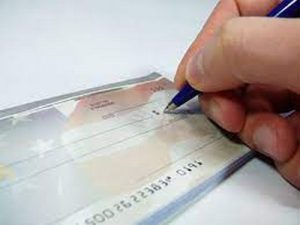 writing a cheque