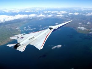 NASA airplane flying